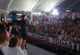 Entre lluvia, protestas y reivindicación histórica: La visita de Claudia Sheinbaum a Naucalpan