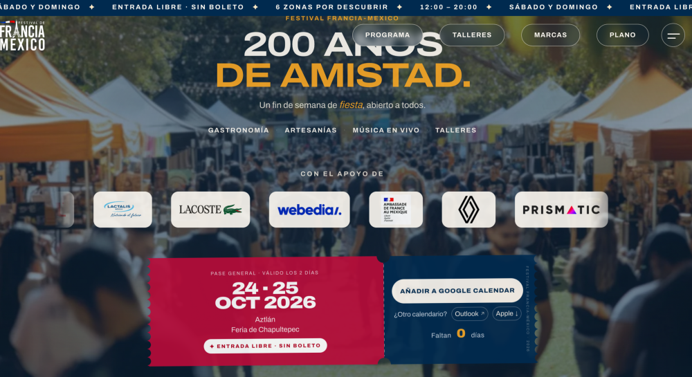 Semana de Francia en México 2026: festival en Aztlán y 200 años de historia