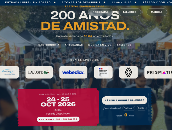 Semana de Francia en México 2026: festival en Aztlán y 200 años de historia