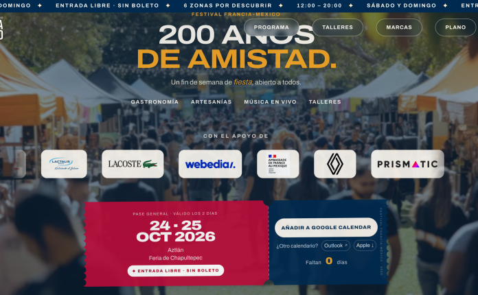 Semana de Francia en México 2026: festival en Aztlán y 200 años de historia